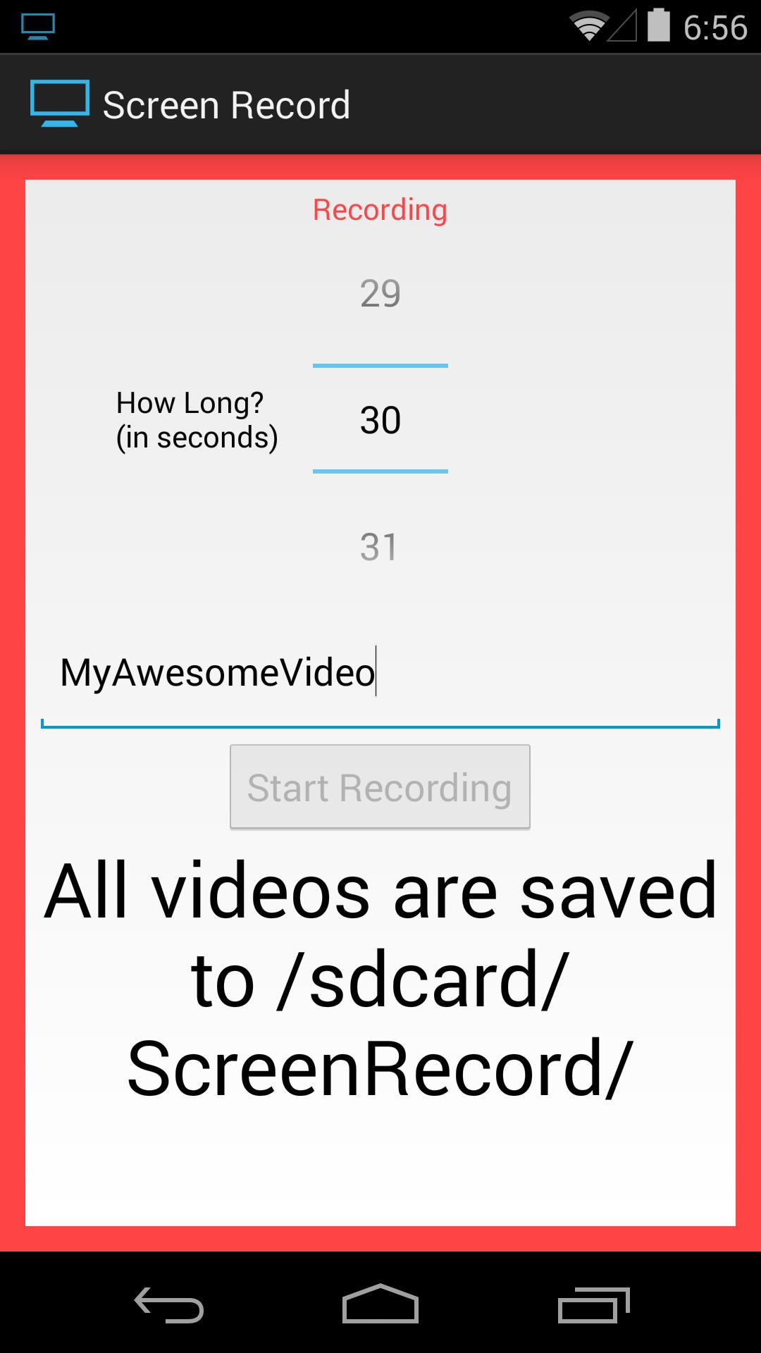 Screen Record (for KitKat+)
