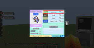 Pokémon GUI Interface-Fire Red Version Pixelmon Guis Fire Red inspirado