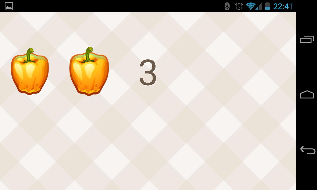 Numbers and vegetables