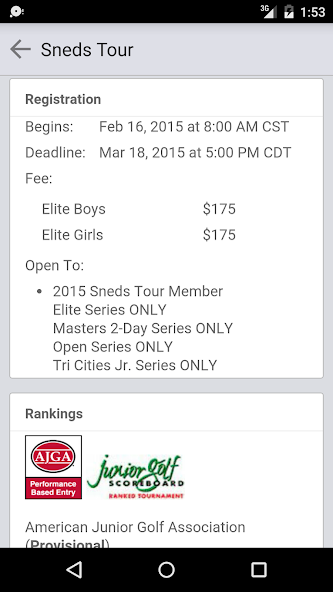 Sneds Tour
