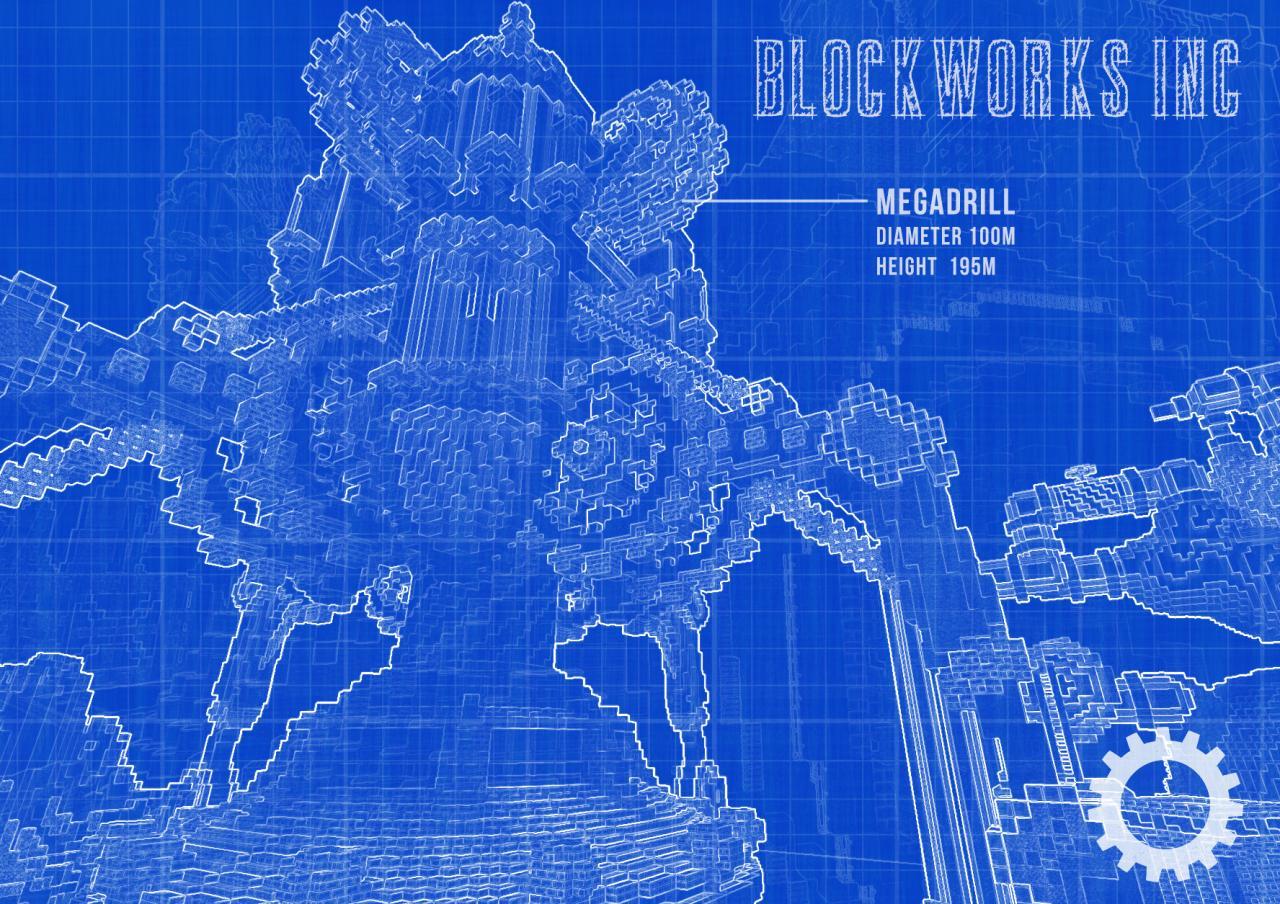 minecraft building map】blockworksInc.ブロック建設工場