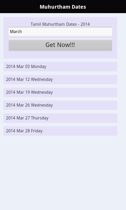 Tamil Calendar &Marriage Match