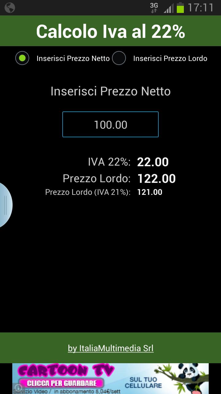 Iva al 22%