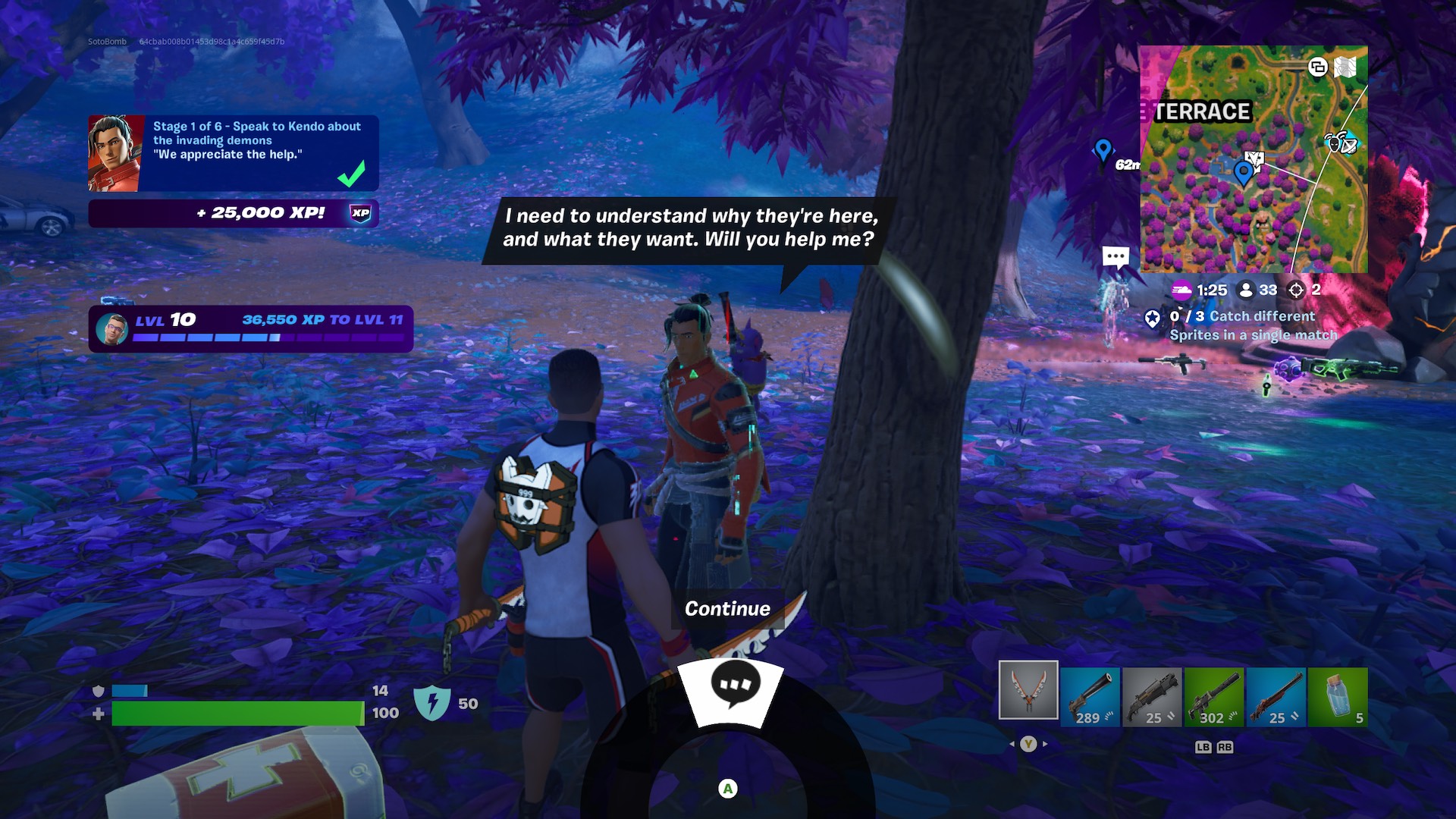Fortnite의 침입 악마에 대해 Kendo와 대화하는 방법
