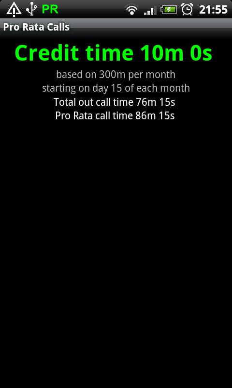 Pro Rata Call Meter