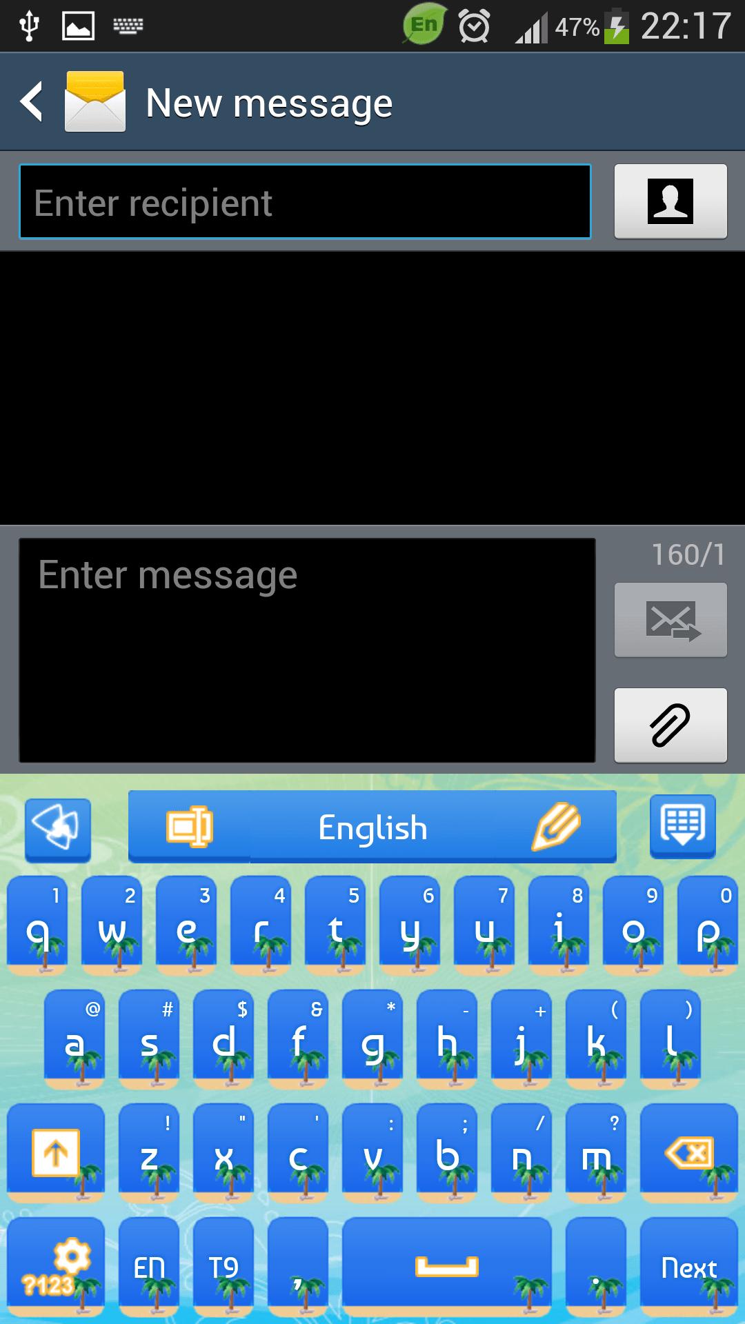 GO Keyboard Blue Beach