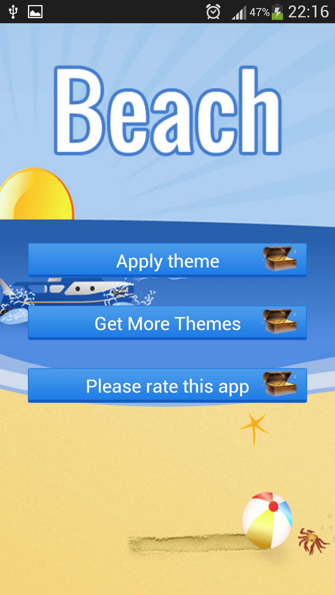 GO Keyboard Blue Beach