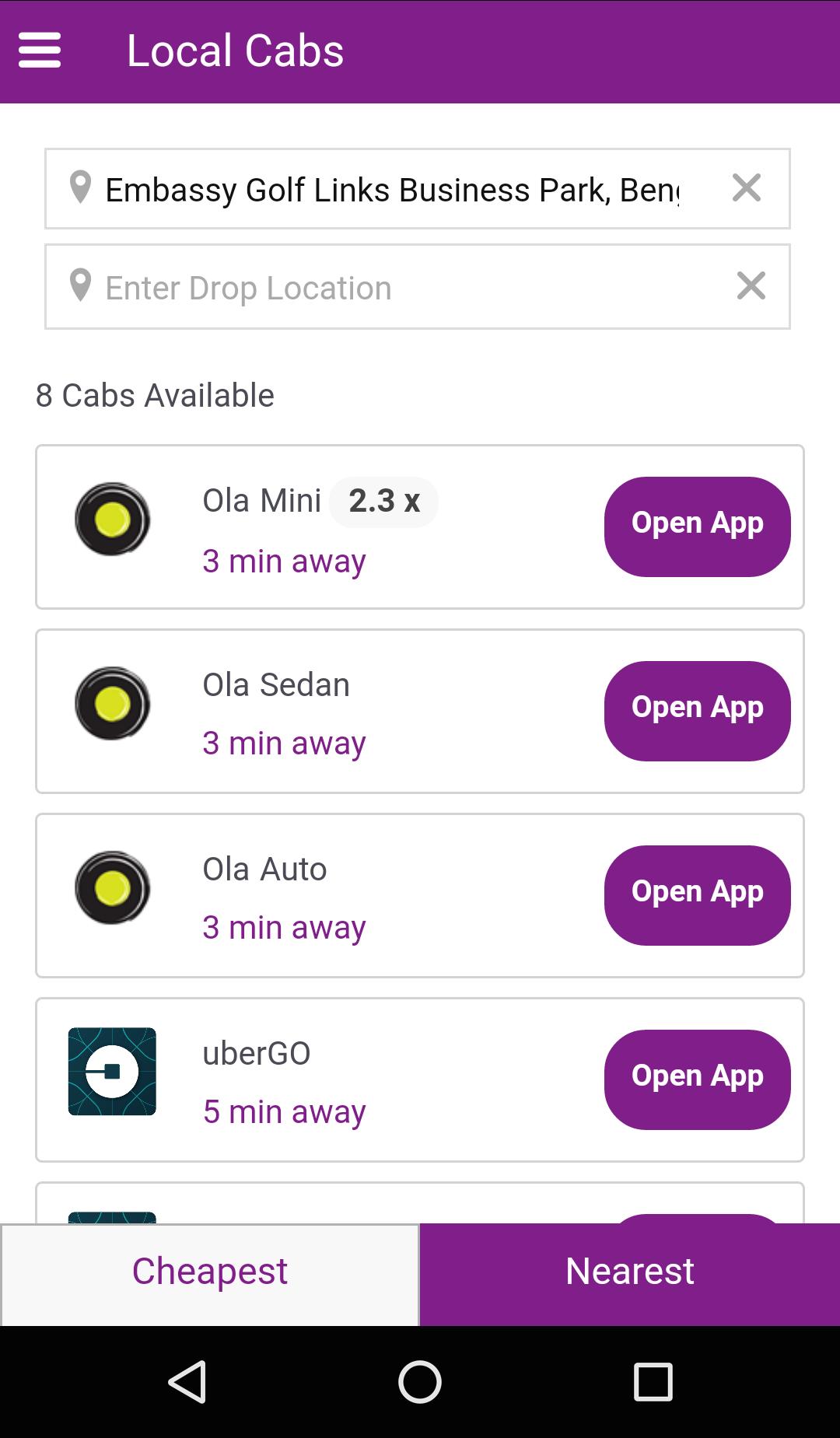 Meterdown - All cabs in a App