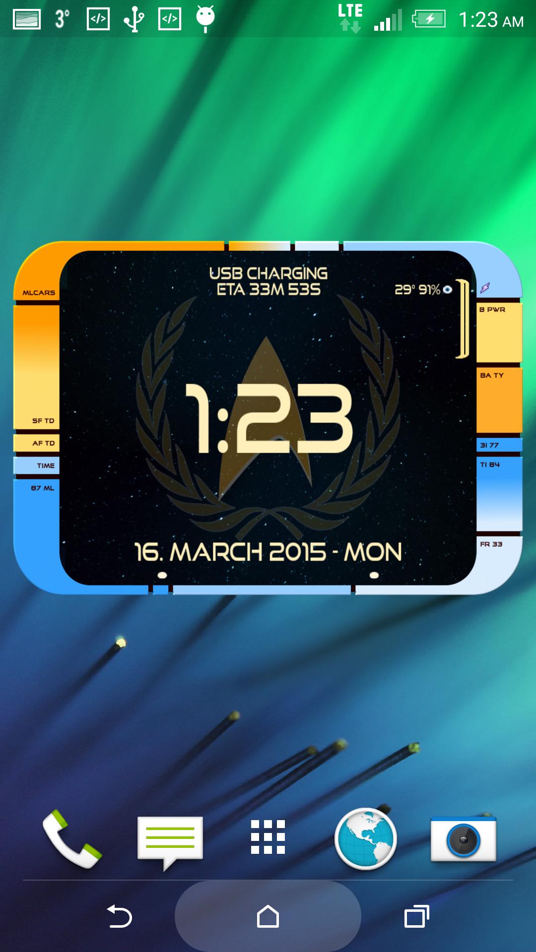 Starfleet LCARS Clock