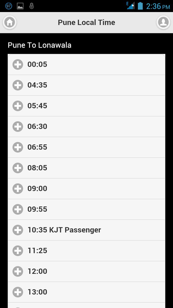 Pune Local Timetable