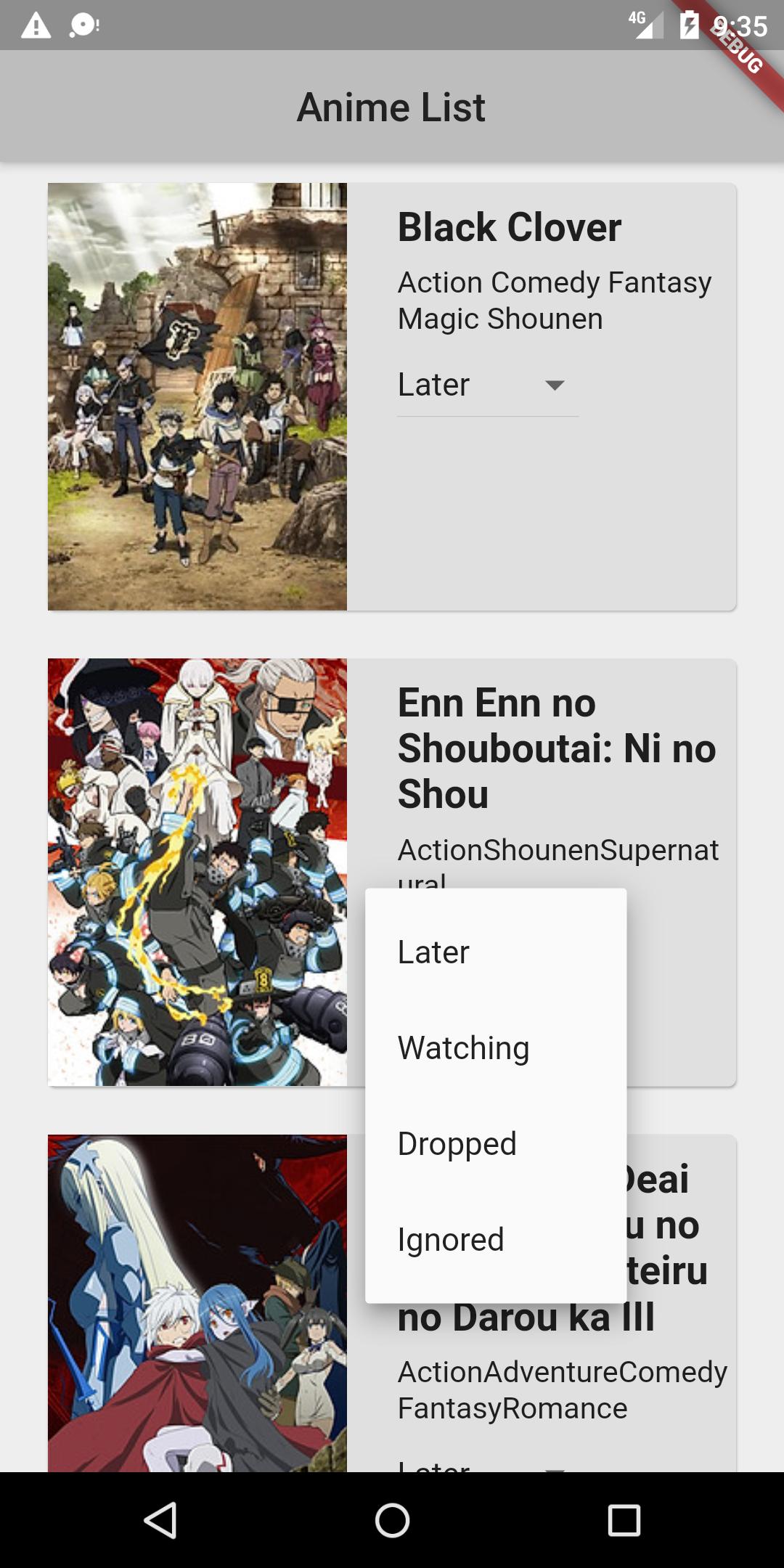 Anime List Fall 2020