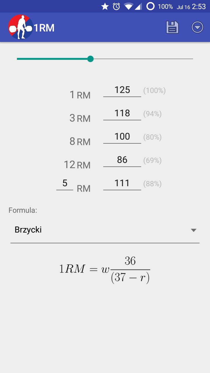 1RM Calculator
