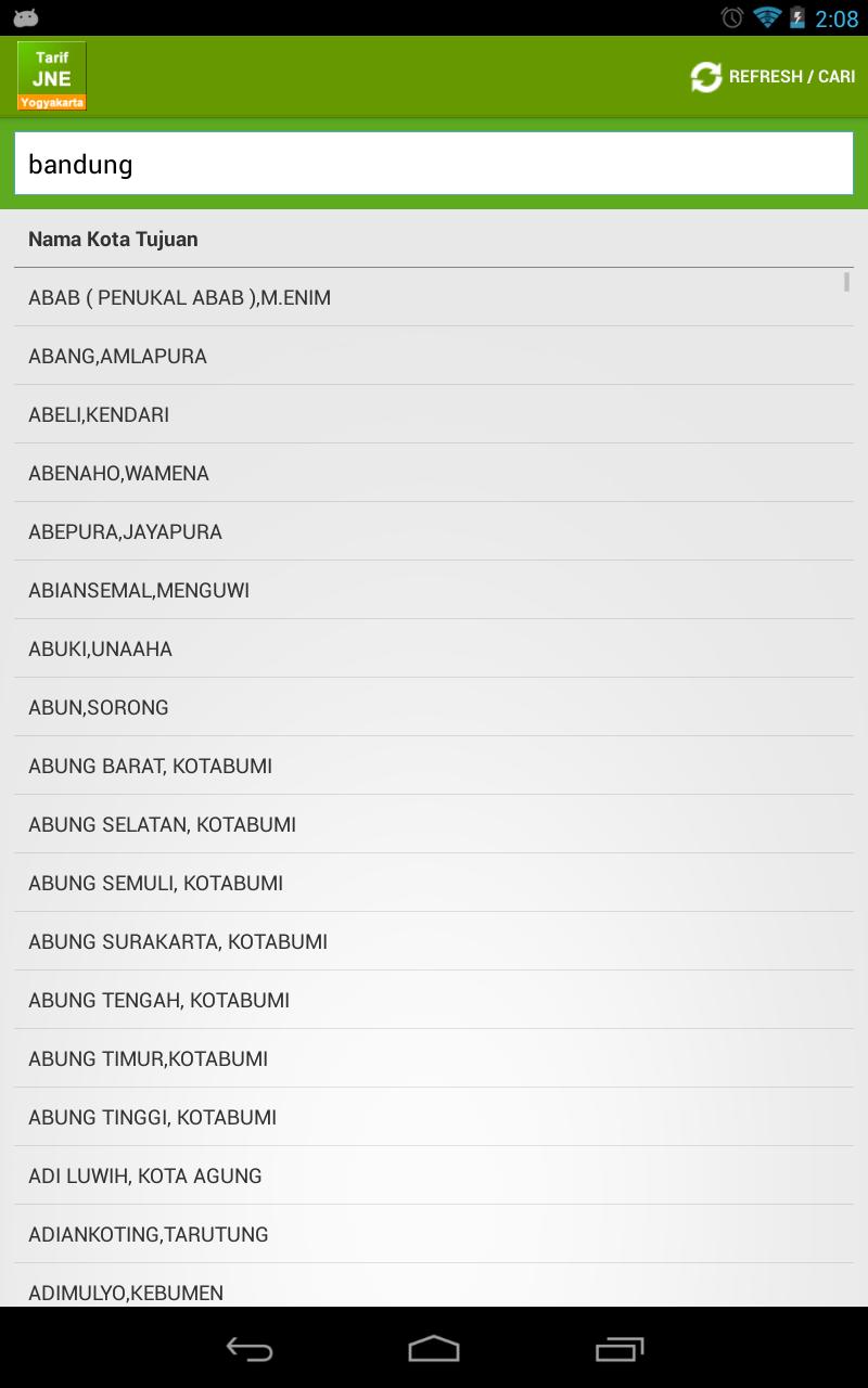 Tarif JNE Yogyakarta