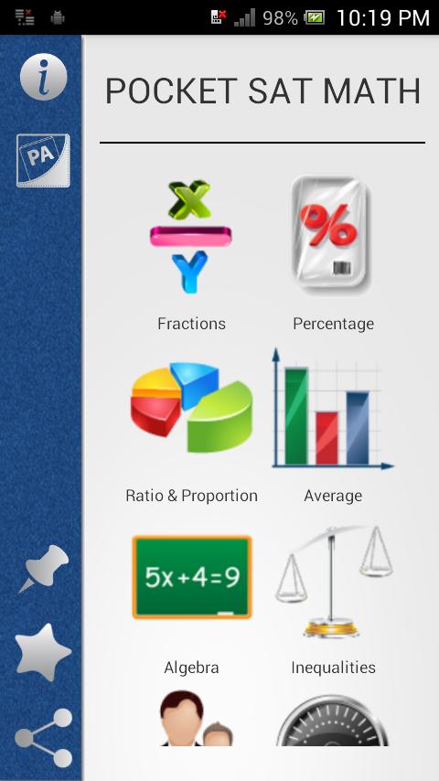 Pocket SAT Math