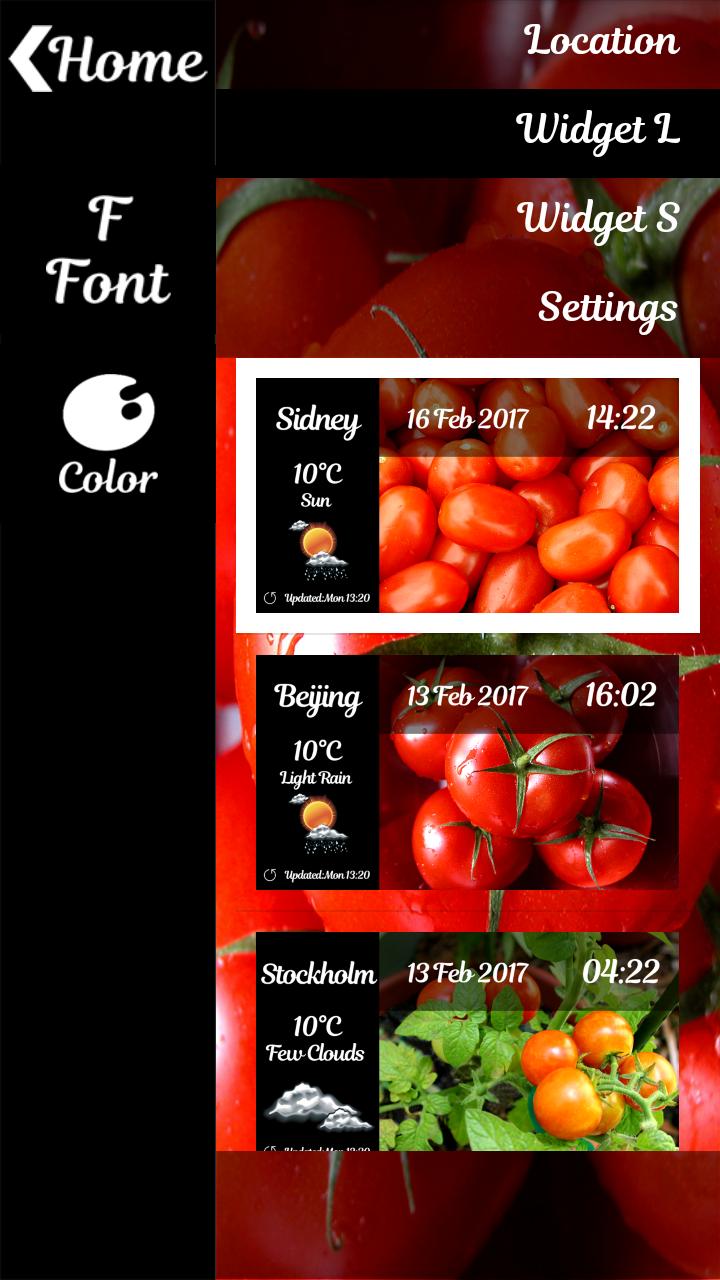 Soft Tomato Clock Widget