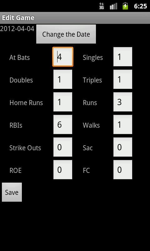 Softball Stats Tracker