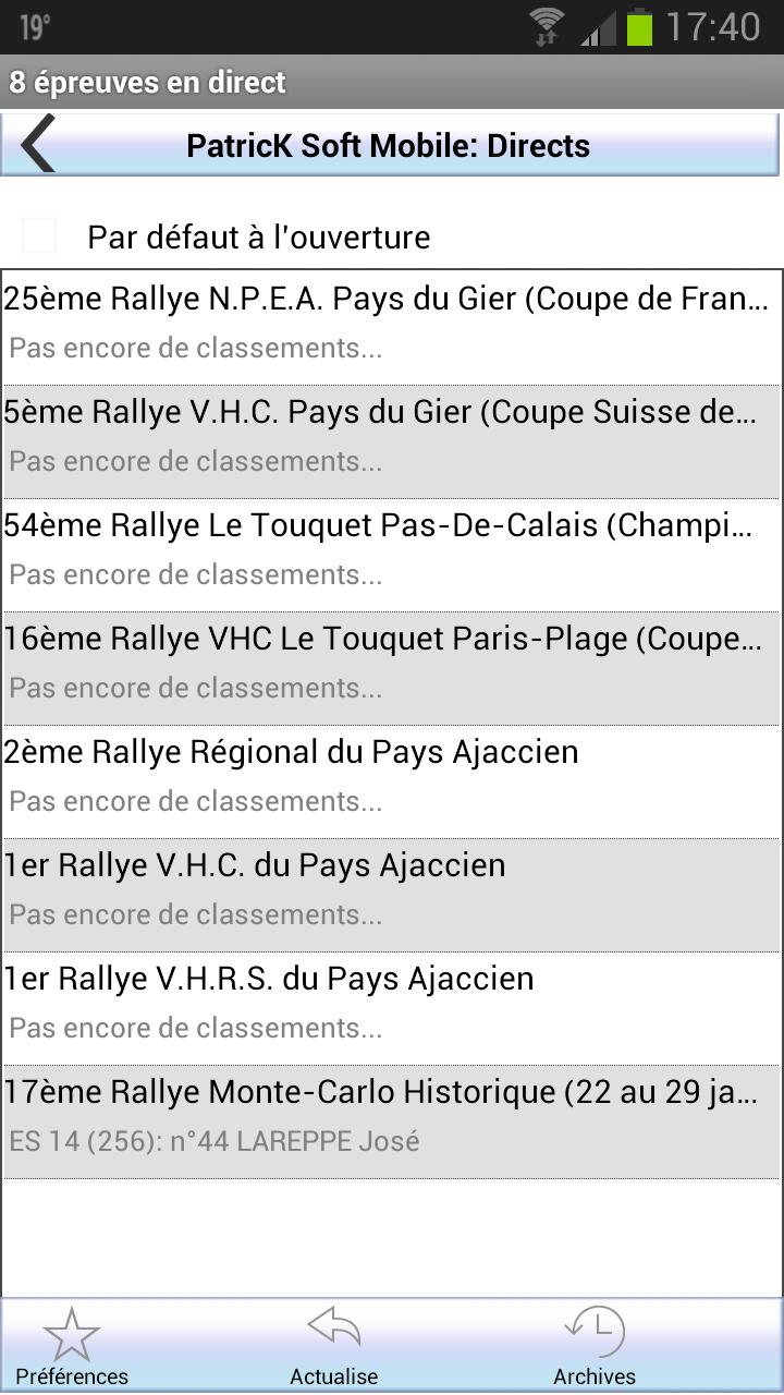 Tour Auto Live
