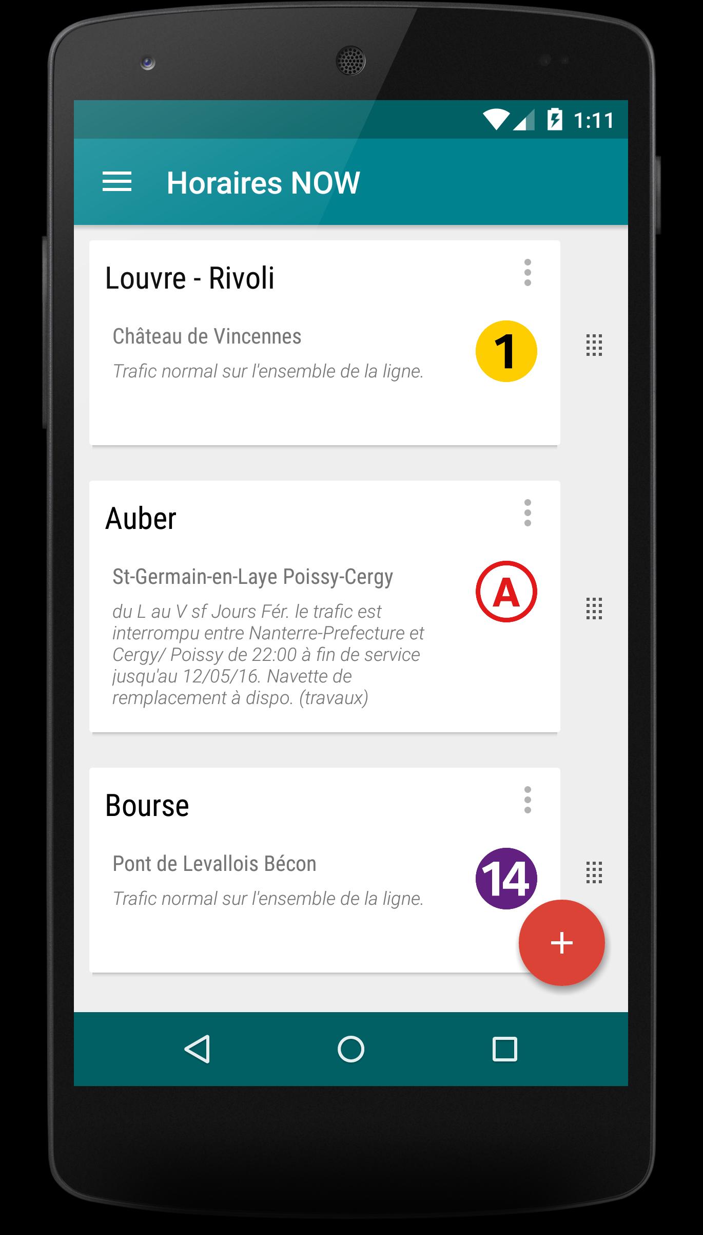Horaires NOW (RATP)