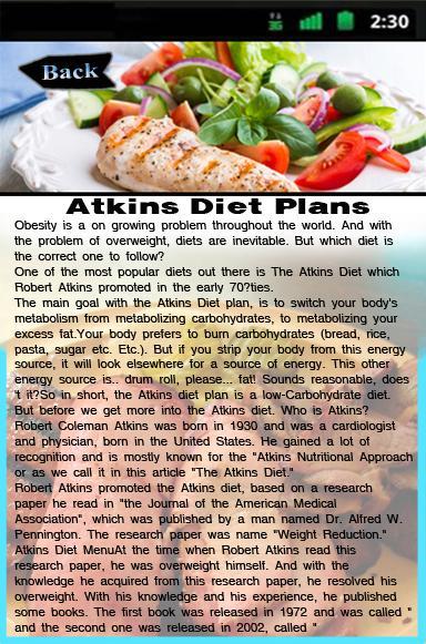 Atkins Diet Plans
