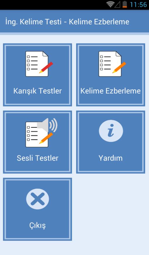 ingilizce kelime testi