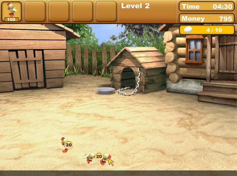 Chicken with coin Eggs : Farm