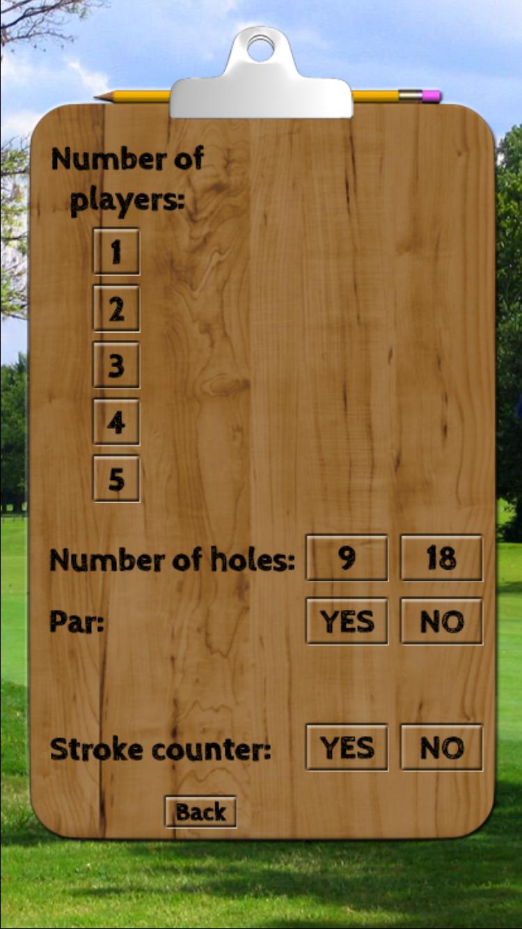 Golf & Discgolf scorecard