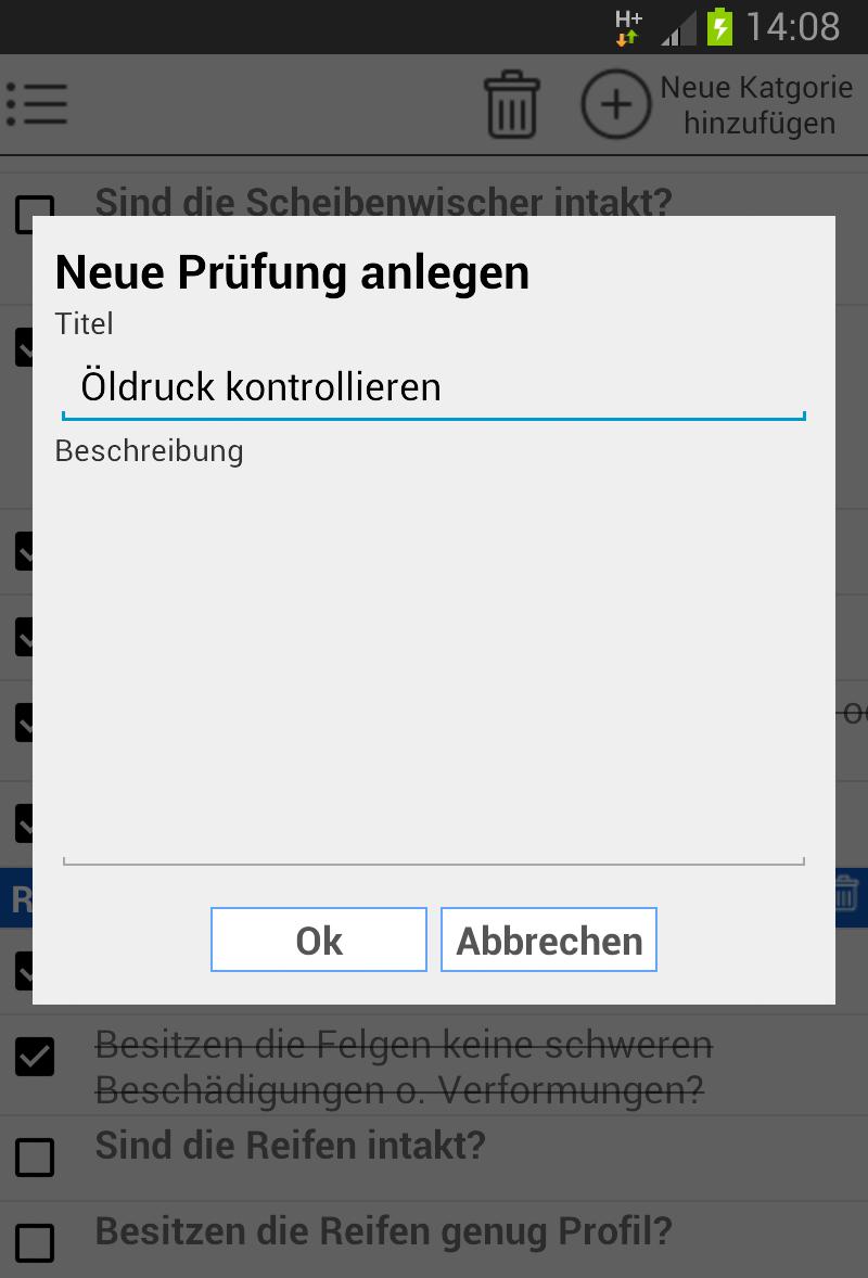 Auto Checkliste