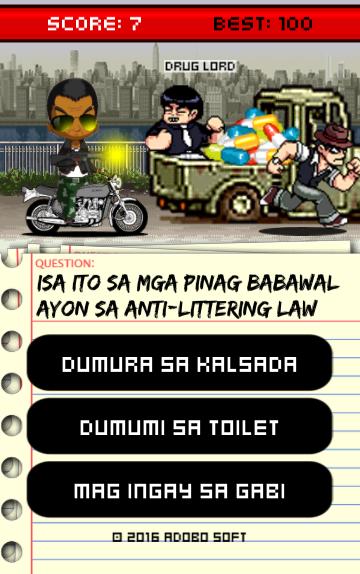 Duterte Crime Chaser Quiz Game