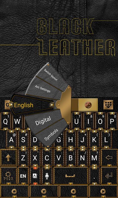 Black Leather Keyboard Theme