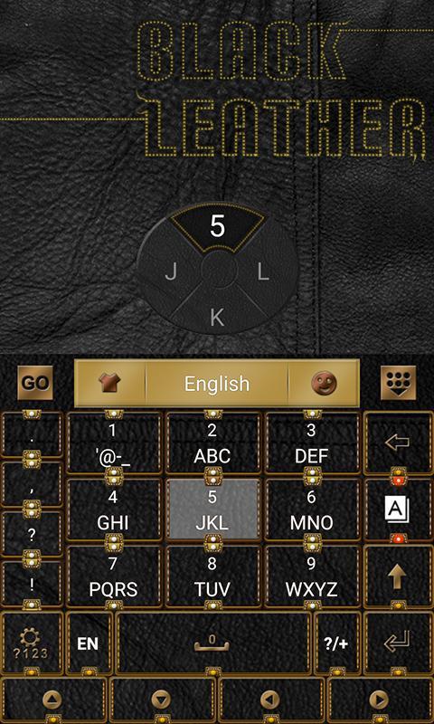 Black Leather Keyboard Theme