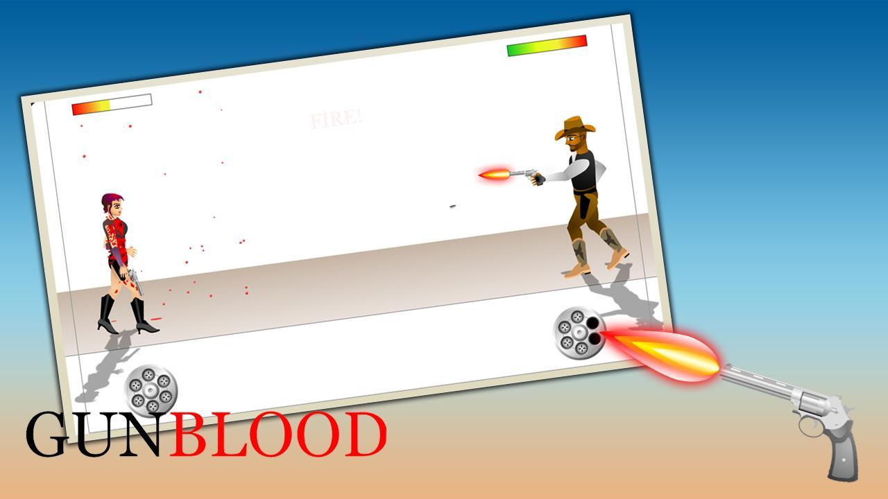 Western Cowboy Gun Blood