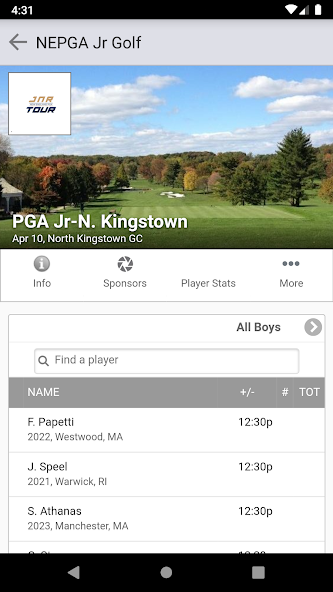 NEPGA Junior Golf Tour