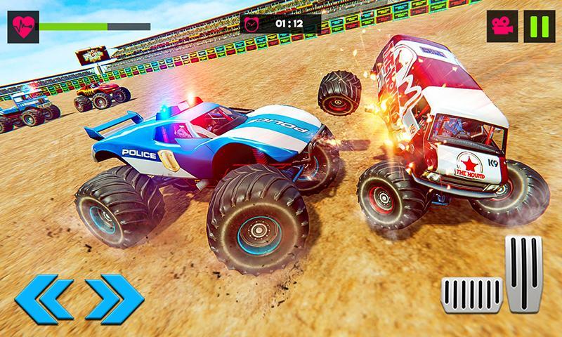 Demolition Derby Truck Crash Car Stunts
