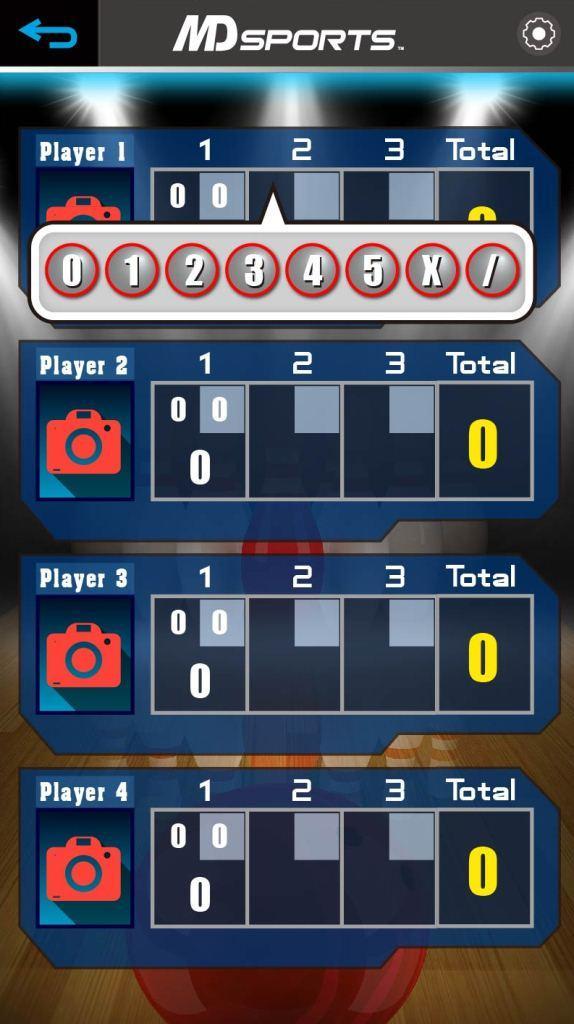MD Sports Bowling Scorecard