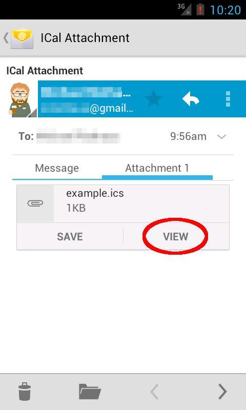 Import ICal Attachment (Demo)