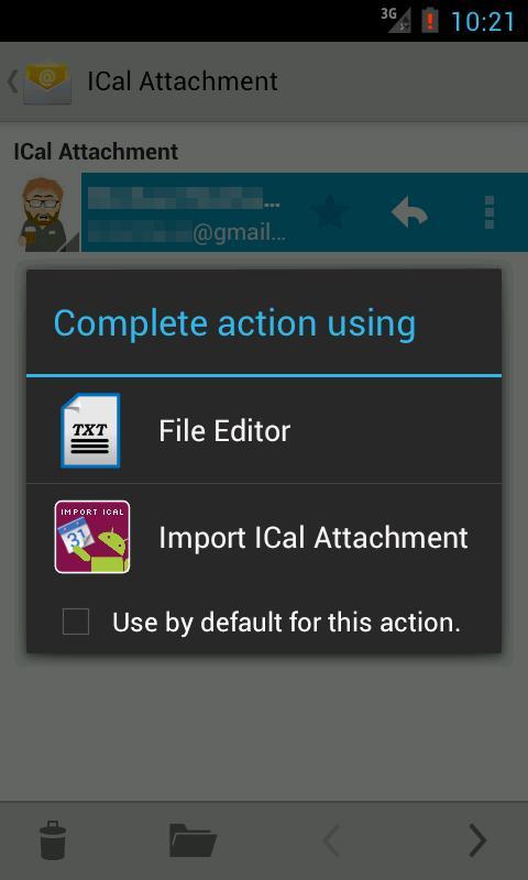 Import ICal Attachment (Demo)