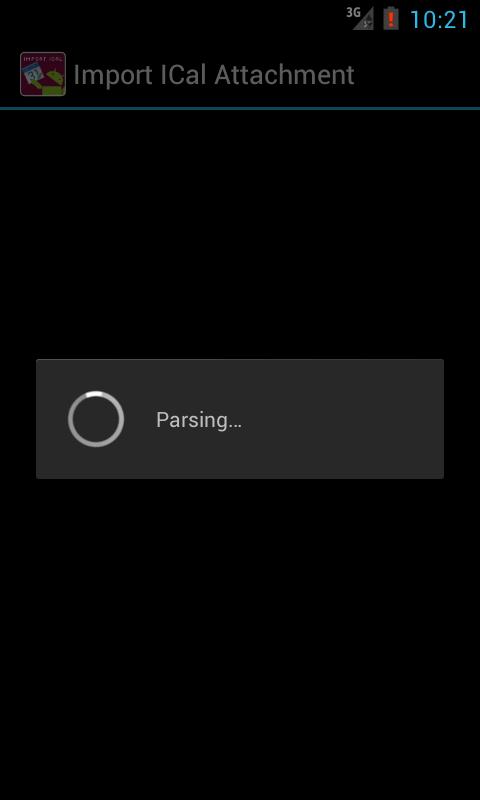 Import ICal Attachment (Demo)