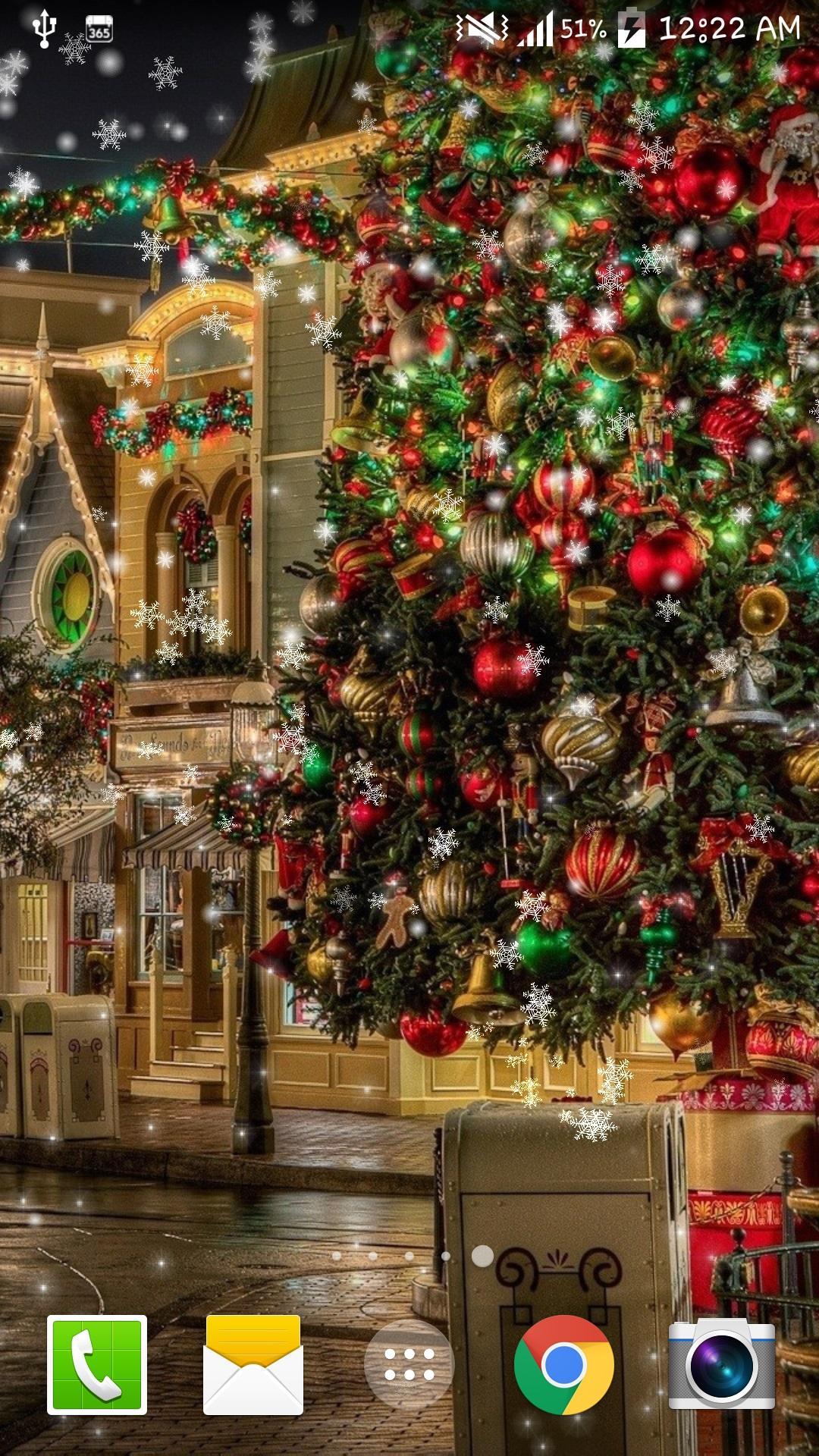 Snow Night City live wallpaper