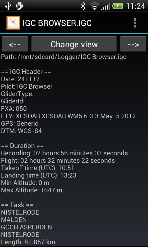 IGC Browser and Viewer