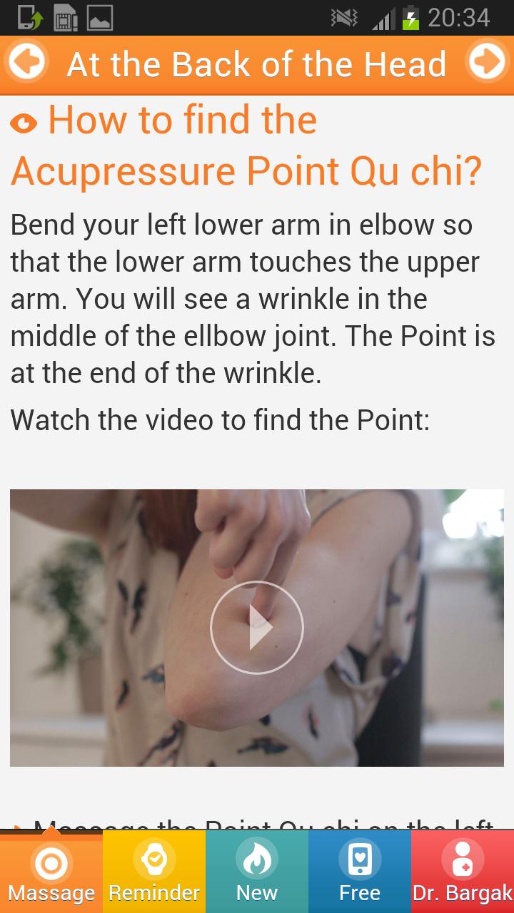 Acupressure Against Headache.