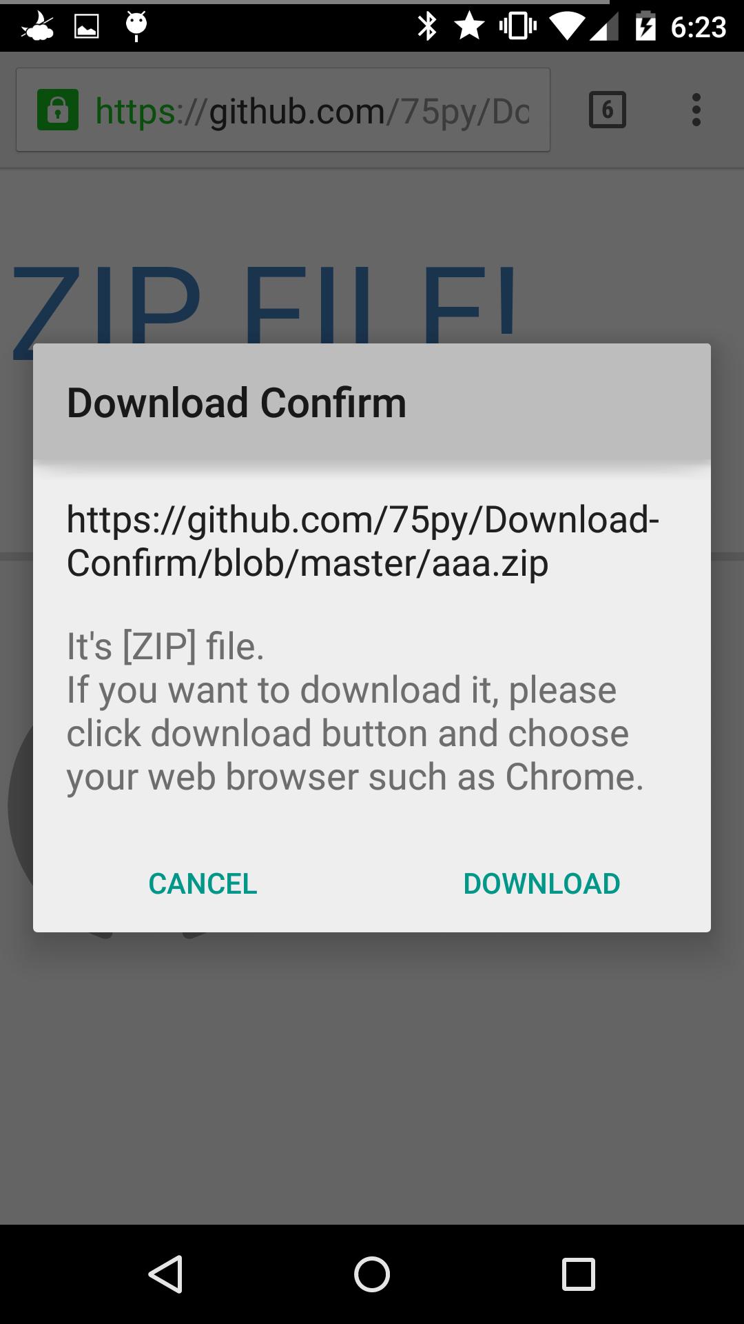 Download Confirm