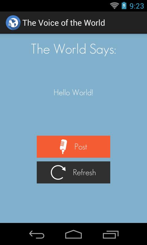 The Voice of the World