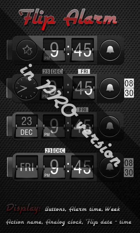 Alarm clock. widget. digital.