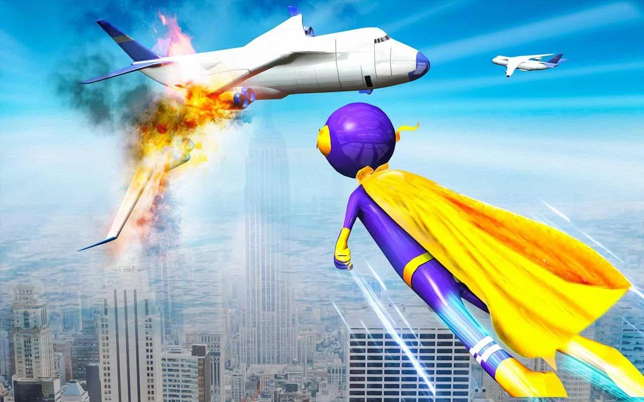 US Police Stickman Speed Hero Robot Rescue Mission