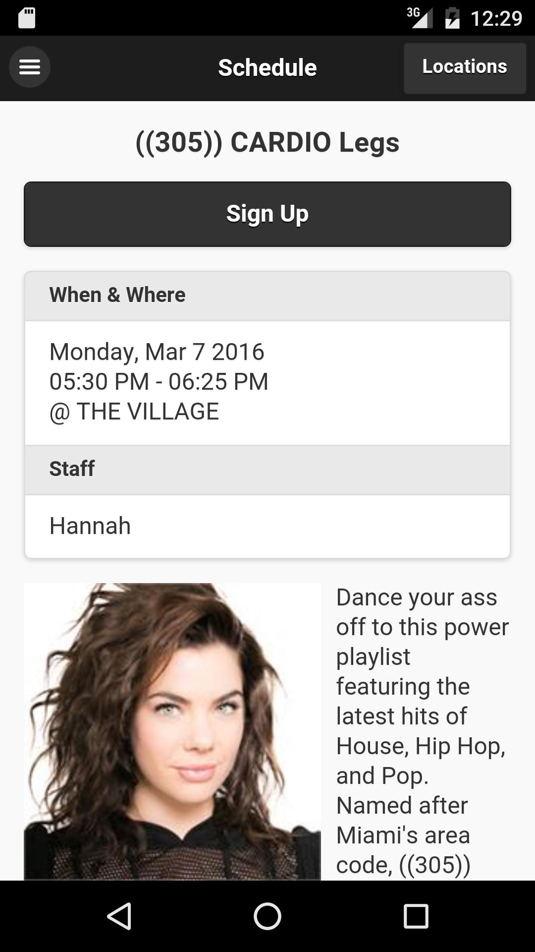 305 Fitness Schedule