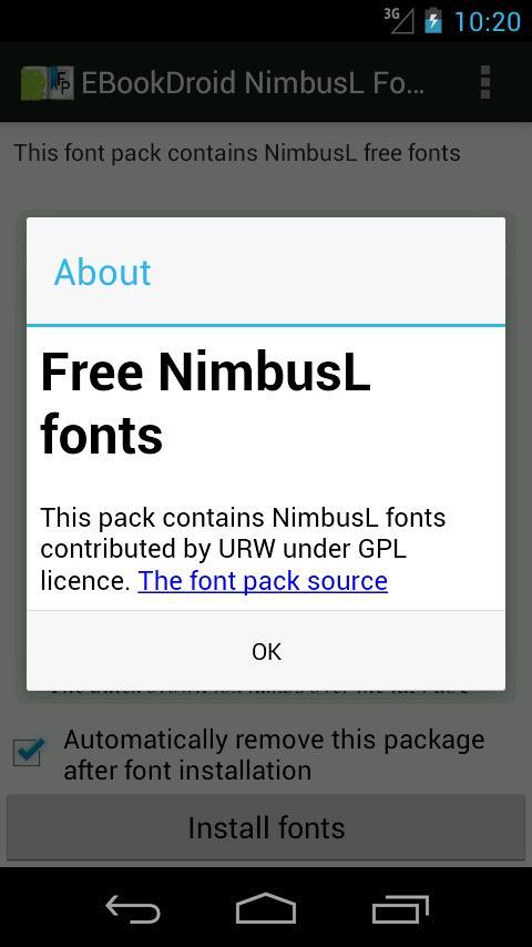 EBookDroid NimbusL FontPack