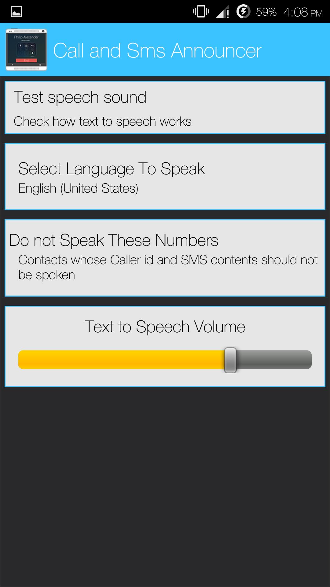 Call & SMS Announcer & Rington