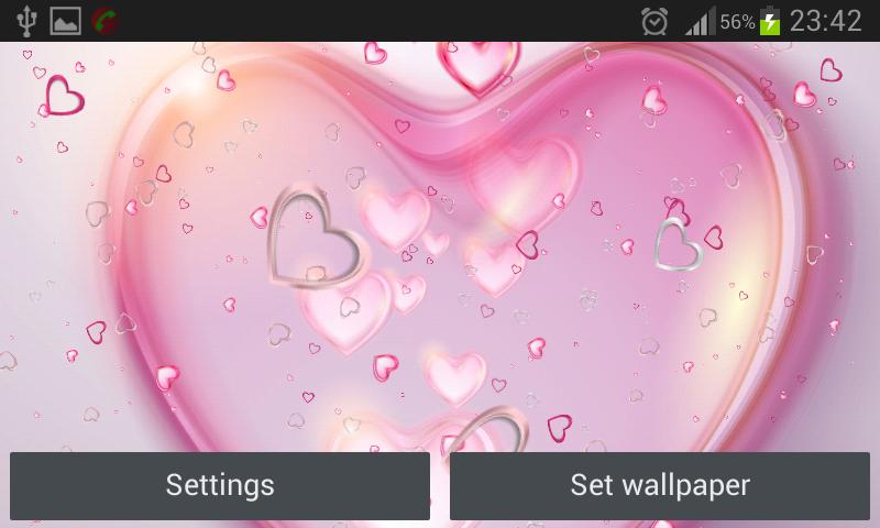 Pink Hearts Live Wallpaper