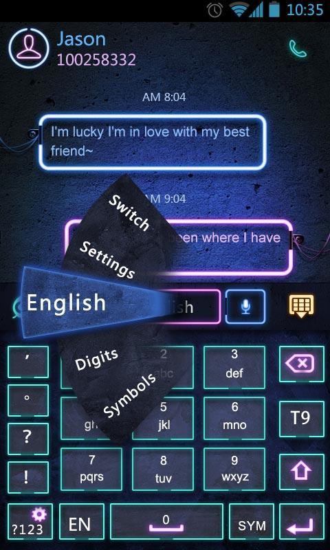 GO Keyboard Neon Theme