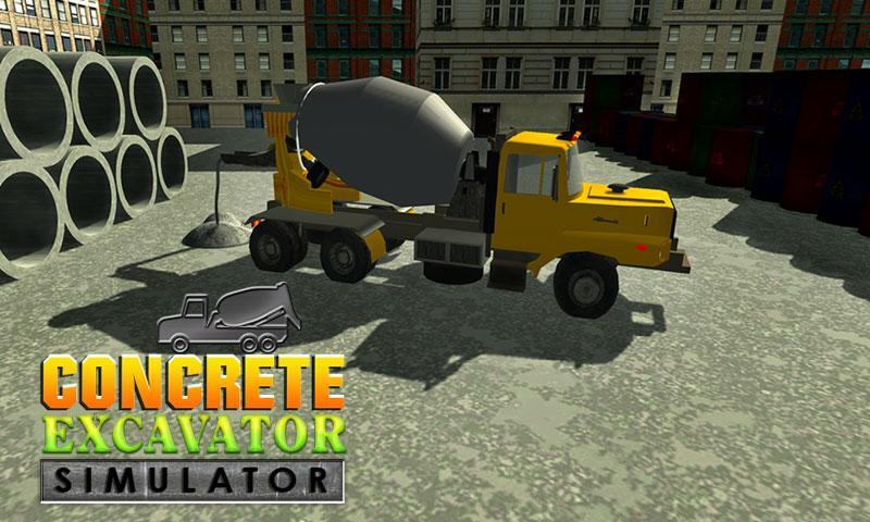 Concrete Excavator Tractor 3D